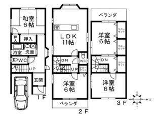 金岡町戸建の物件間取画像